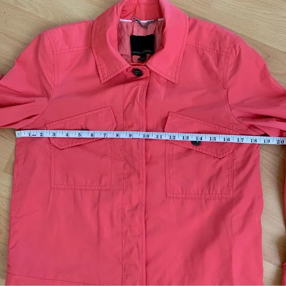 BANANA REPUBLIC Bright Coral Button Up Jacket - Picture 4 of 8